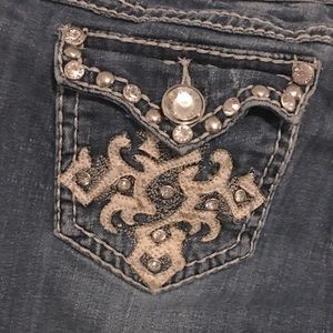 L.A. Idol Rhinestone Embellished Jeans Size 7